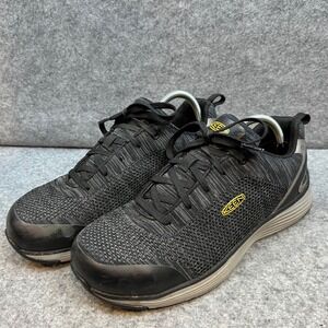 KEEN Mens Black ESD Work Utility Shoes Steel Toe Composite Toe Size 10 D